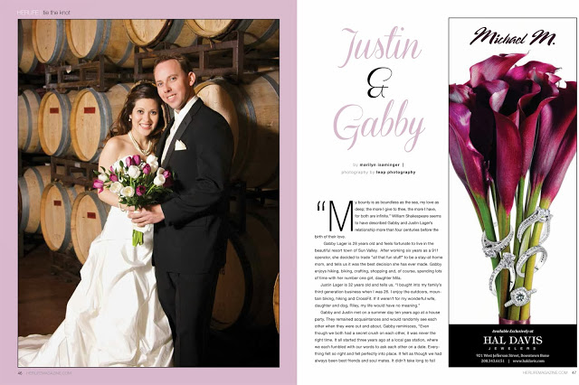 wedding portrait magazine spread