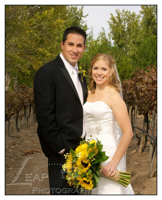 wedding portrait in the vineyard