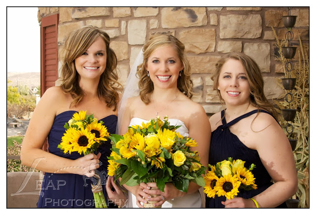 bride and her bridesmaids