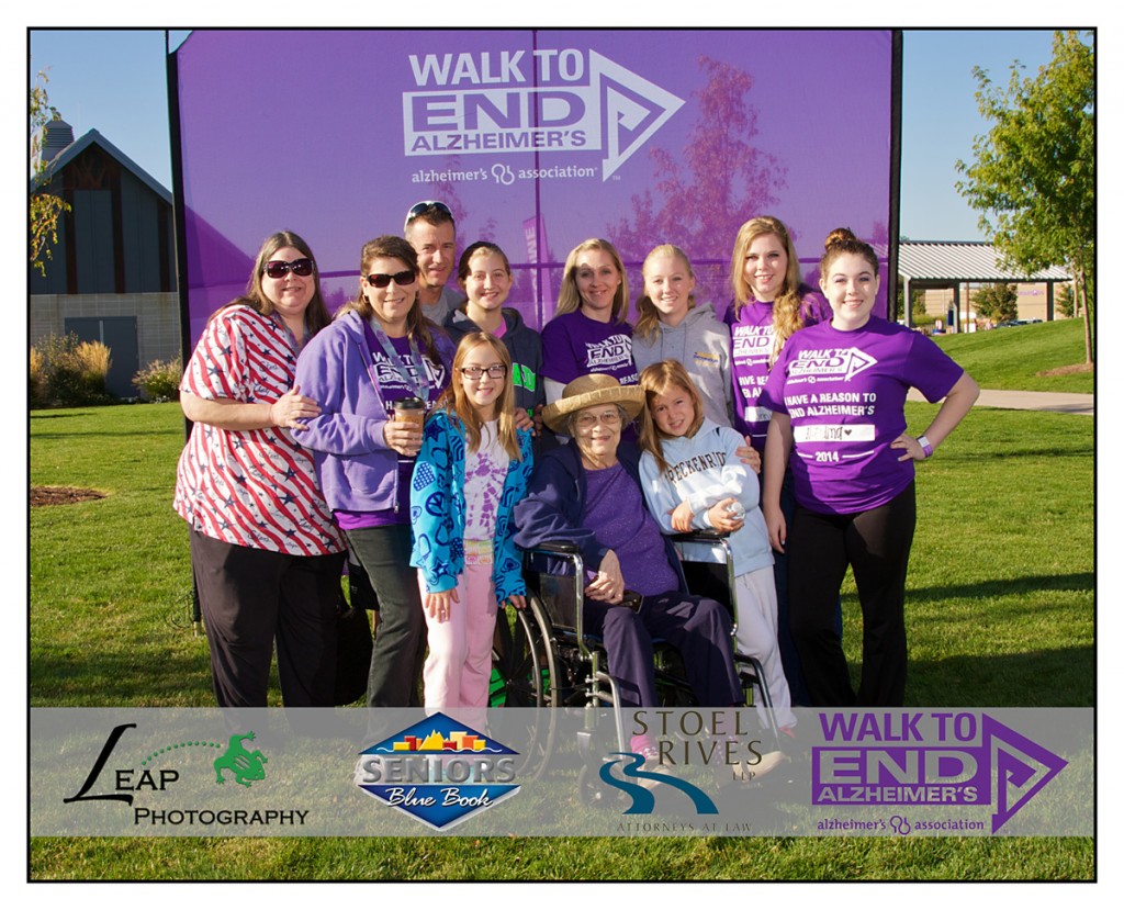 team photo of group at the Boise Walk to End Alzheimer's