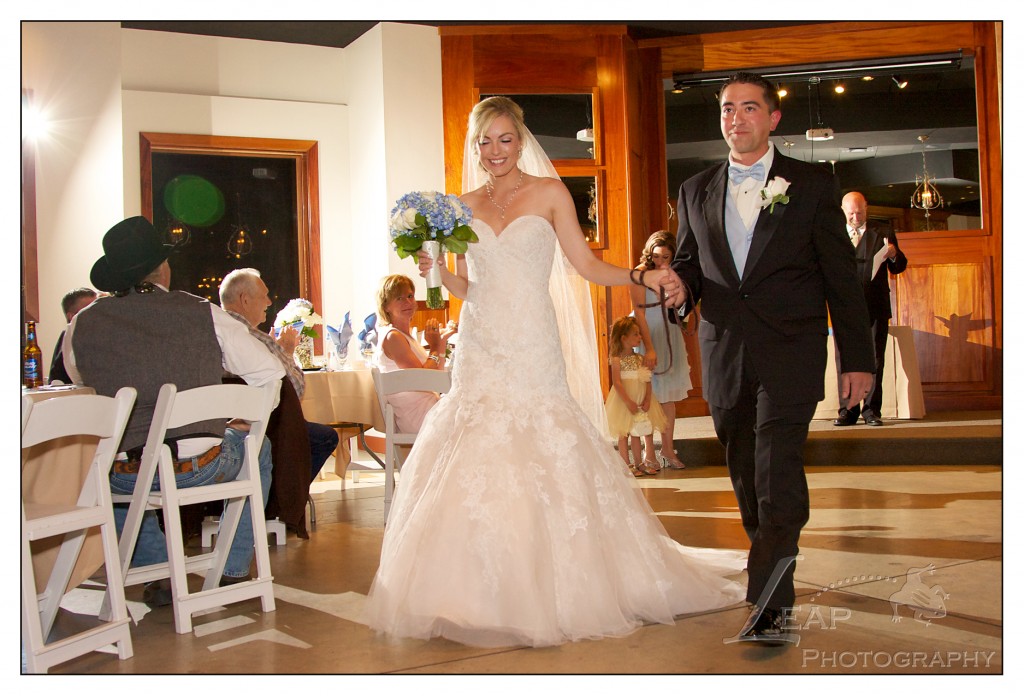 Bride and groom leaving ceremony
