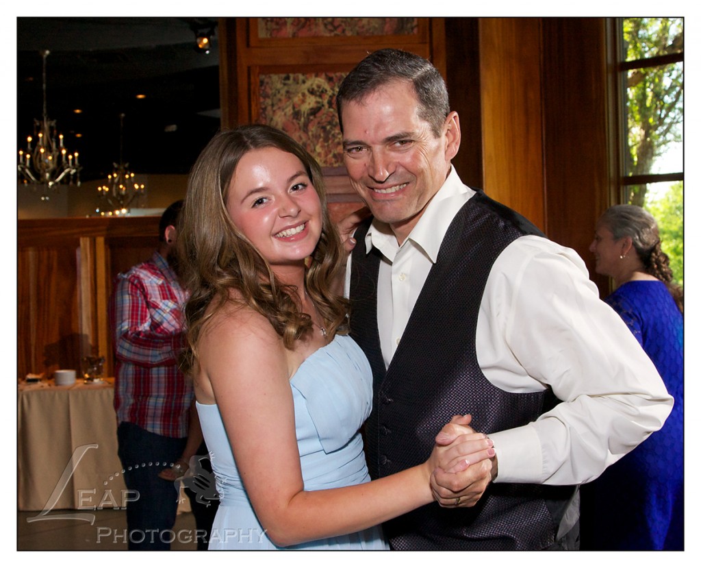 father and daughter dancing