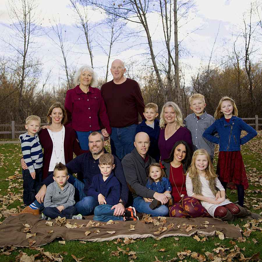 large family group photo
