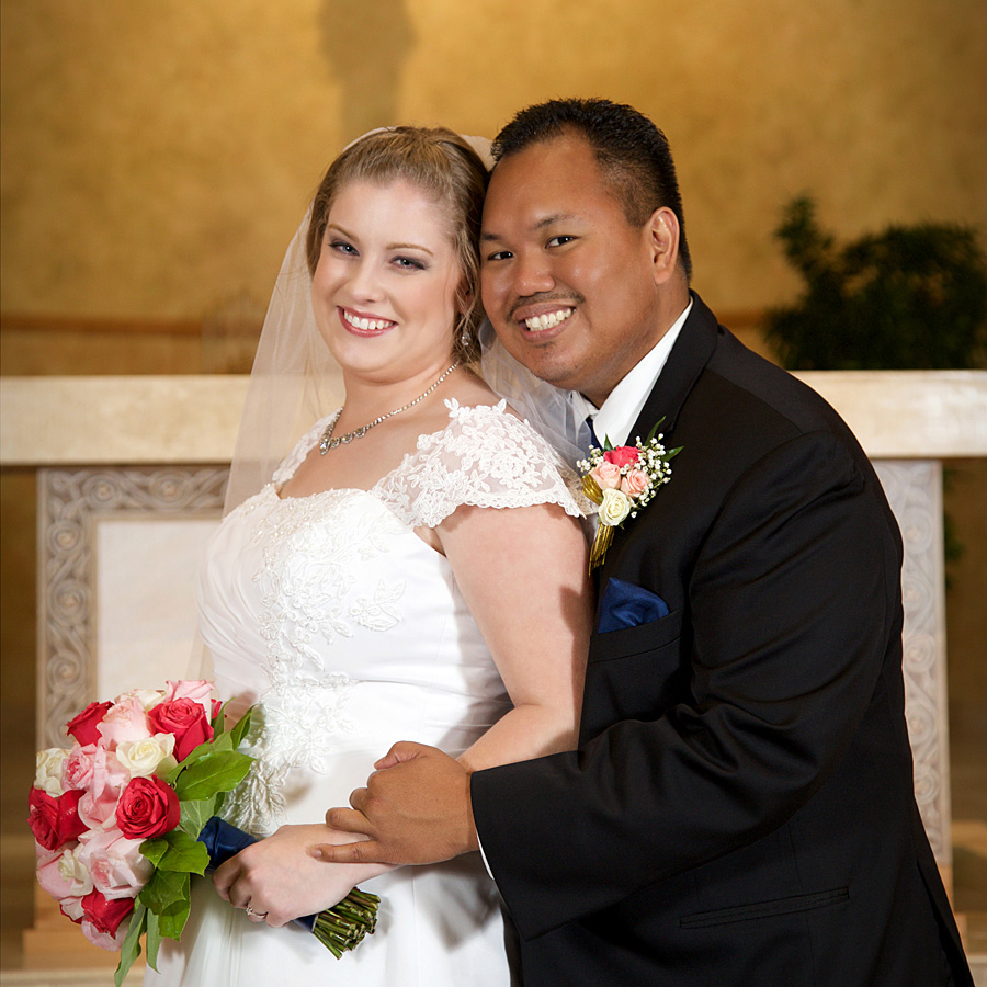 wedding picture in Holy Apostles Church Meridian