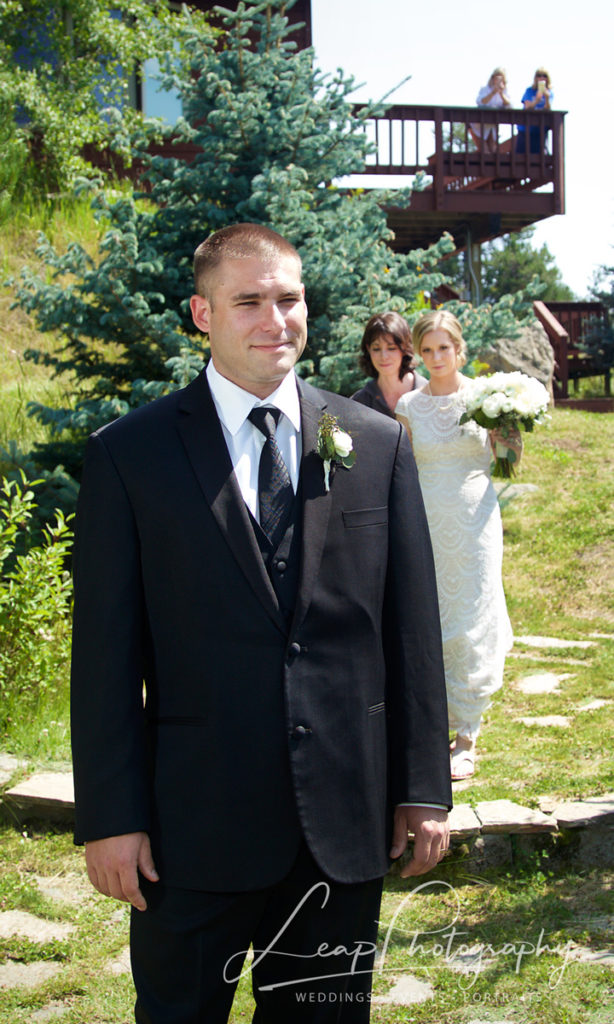 first look for bride and groom