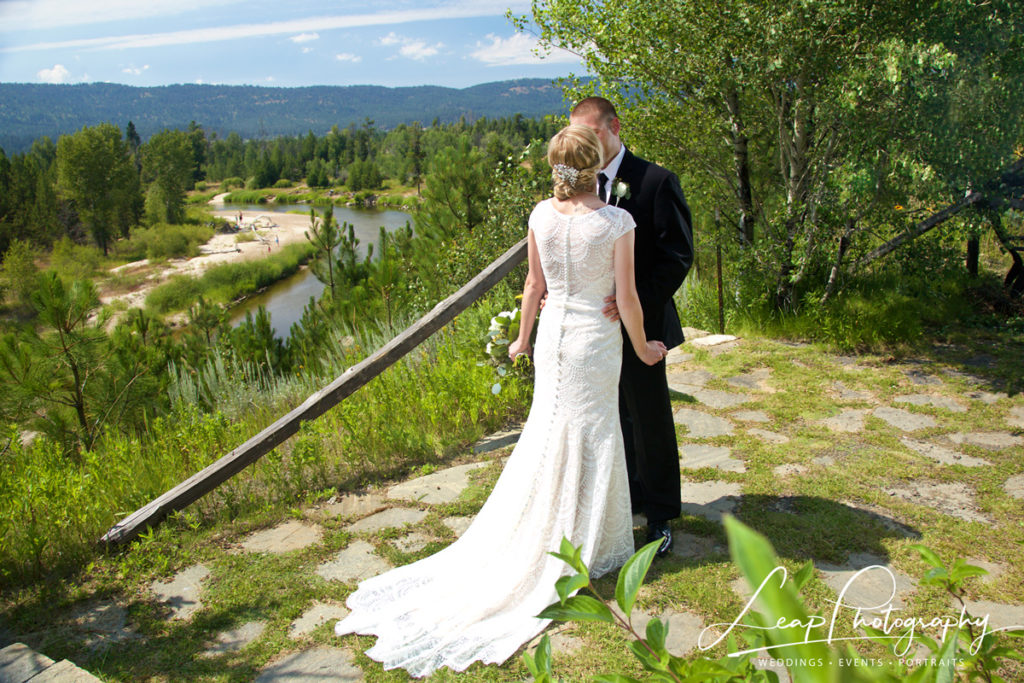 first look on wedding day