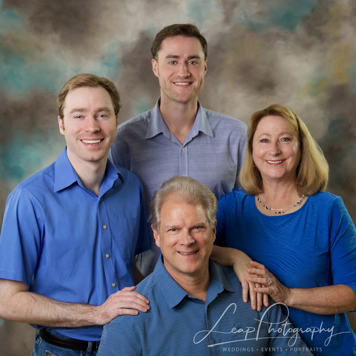 family portrait in photo studio