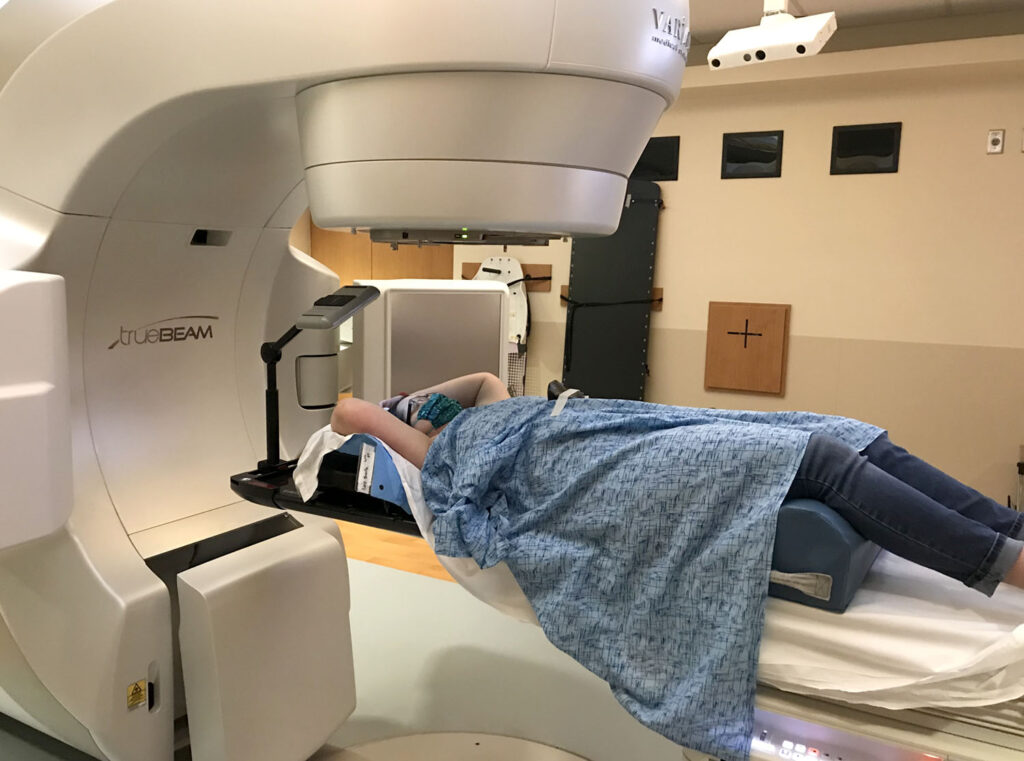 laying on radiation table