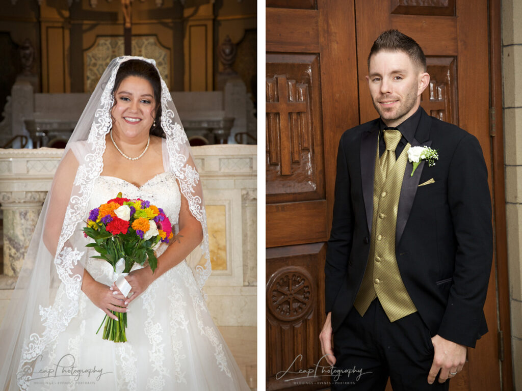 bride and groom portrait