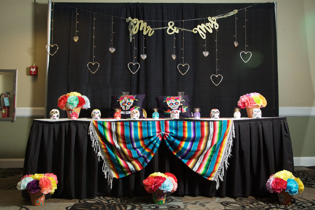 Head Table at a hispanic wedding reception in Boise