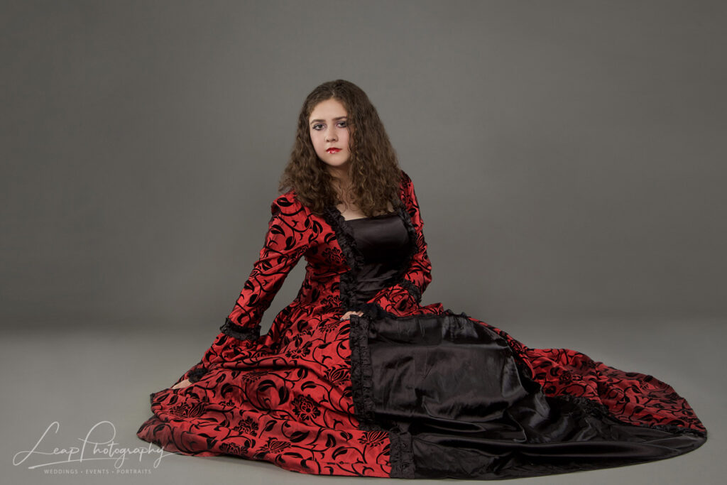 senior picture in studio of a Boise female