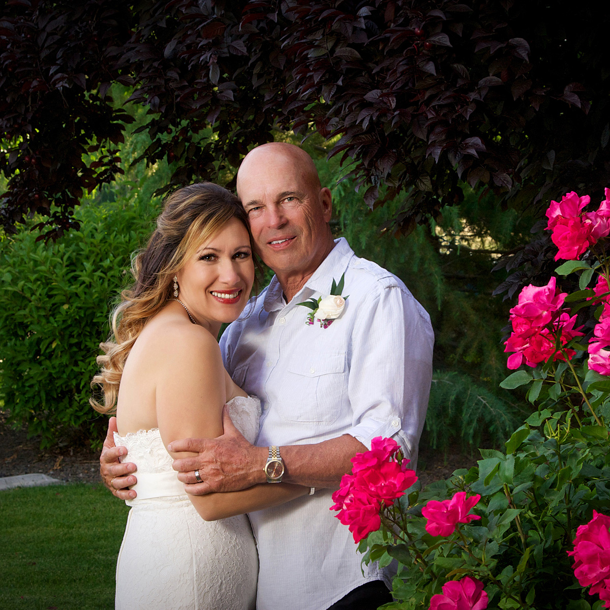 backyard wedding photo