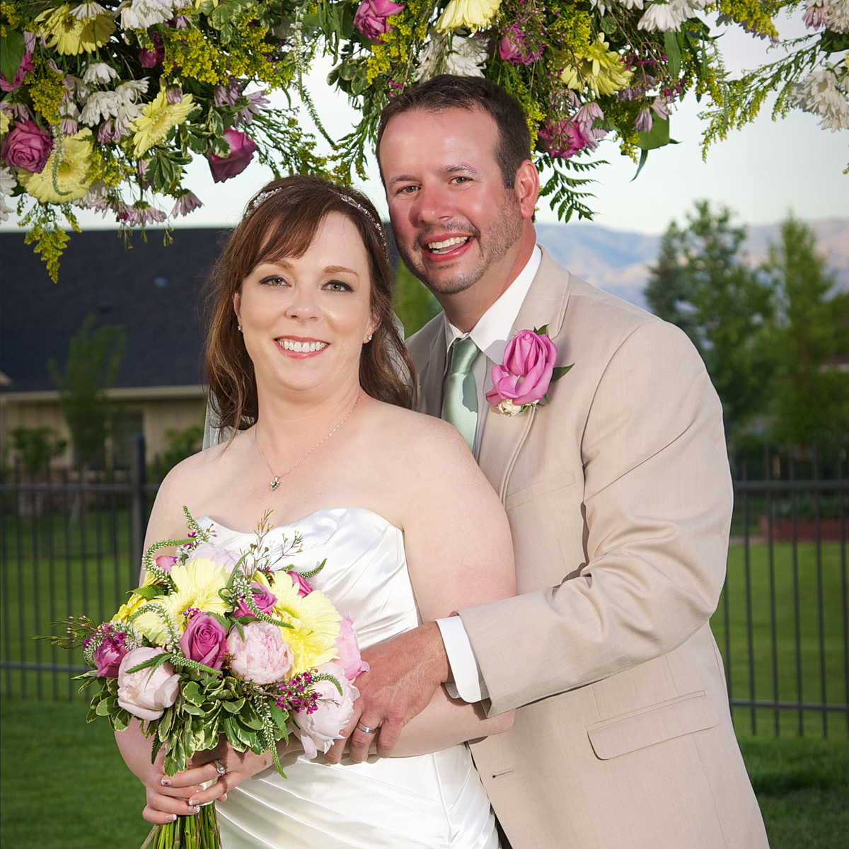 backyard wedding photo