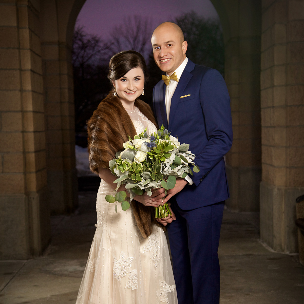 winter wedding at st marks church boise