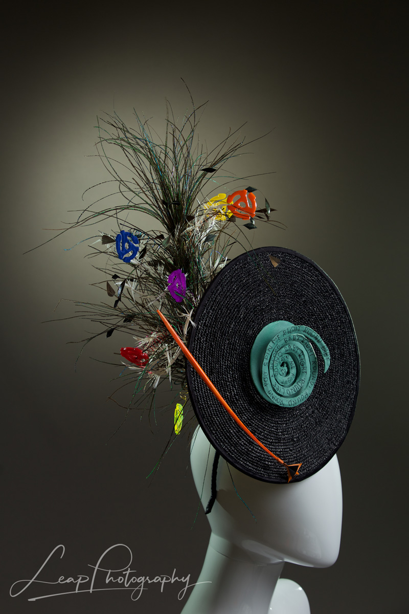 side view of custom made hat